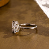 2 CT Emerald Pave Moissanite Engagement Ring