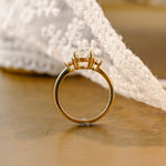 2 CT Emerald Pave Moissanite Engagement Ring
