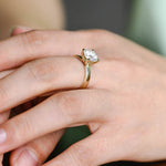 2 CT Emerald Pave Moissanite Engagement Ring