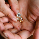 2 CT Emerald Pave Moissanite Engagement Ring