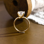 2 CT Emerald Pave Moissanite Engagement Ring