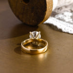 2 CT Emerald Pave Moissanite Engagement Ring