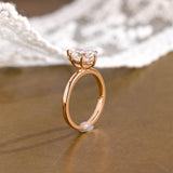 2 CT Emerald Pave Moissanite Engagement Ring