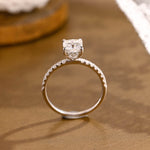 2 CT Emerald Pave Moissanite Engagement Ring