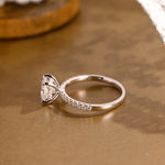2 CT Emerald Pave Moissanite Engagement Ring