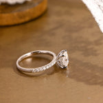2 CT Emerald Pave Moissanite Engagement Ring