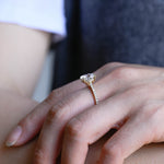 2 CT Emerald Pave Moissanite Engagement Ring