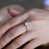 2 CT Emerald Pave Moissanite Engagement Ring
