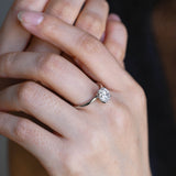 2 CT Emerald Pave Moissanite Engagement Ring