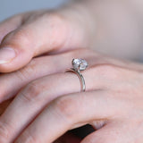 2 CT Emerald Pave Moissanite Engagement Ring