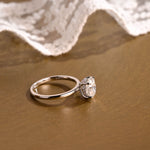 2 CT Emerald Pave Moissanite Engagement Ring