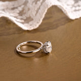 2 CT Emerald Pave Moissanite Engagement Ring