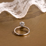 2 CT Emerald Pave Moissanite Engagement Ring