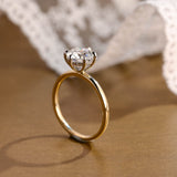 2 CT Emerald Pave Moissanite Engagement Ring