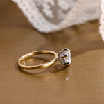 2 CT Emerald Pave Moissanite Engagement Ring