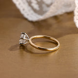 2 CT Emerald Pave Moissanite Engagement Ring