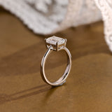 2 CT Emerald Pave Moissanite Engagement Ring