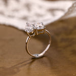 2 CT Emerald Pave Moissanite Engagement Ring