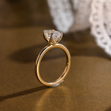 2 CT Emerald Pave Moissanite Engagement Ring