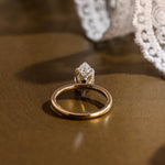 2 CT Emerald Pave Moissanite Engagement Ring