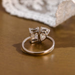 2 CT Emerald Pave Moissanite Engagement Ring