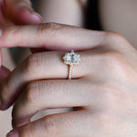 2 CT Emerald Pave Moissanite Engagement Ring
