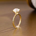 2 CT Emerald Pave Moissanite Engagement Ring
