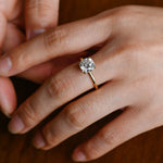 2 CT Emerald Pave Moissanite Engagement Ring