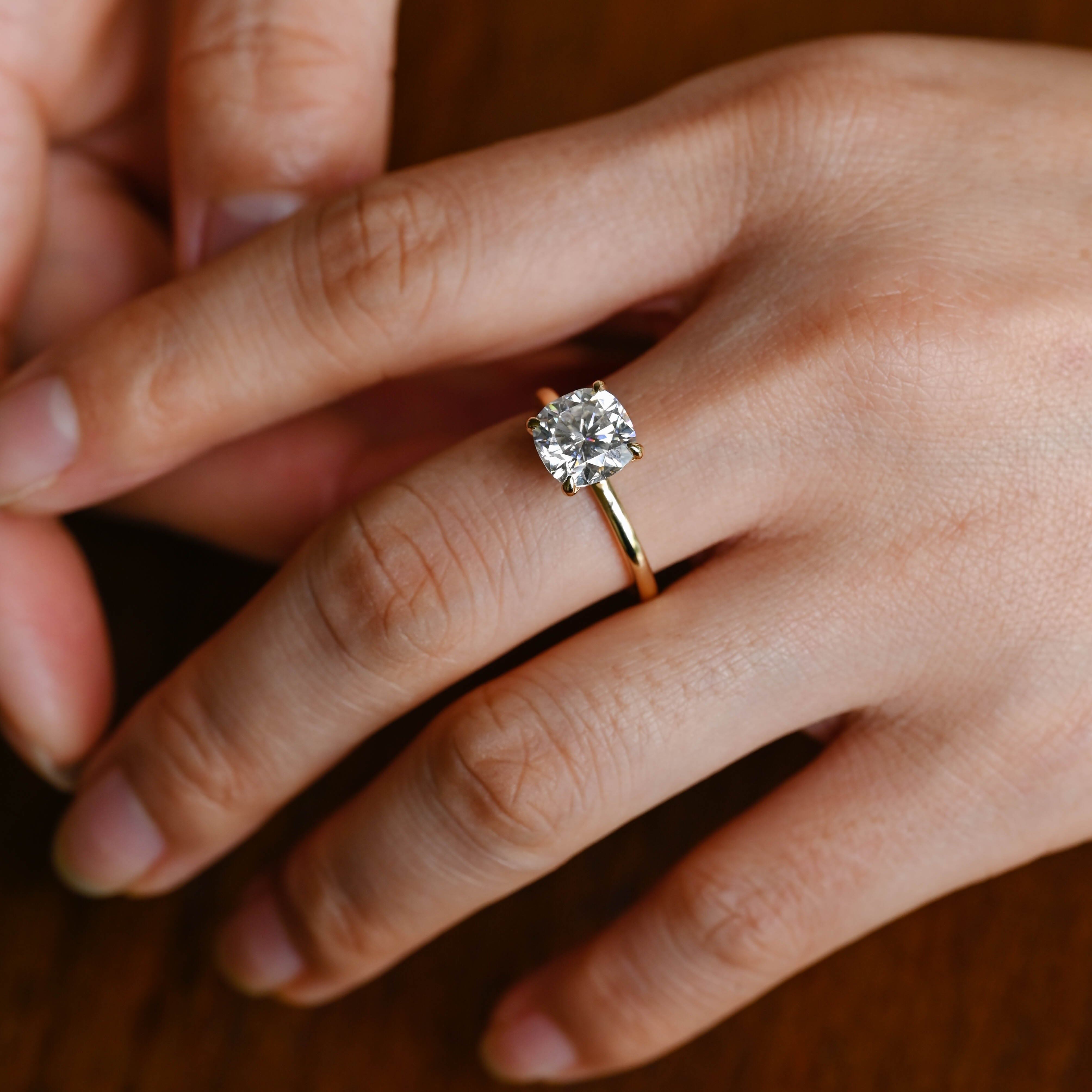 2 CT Emerald Pave Moissanite Engagement Ring