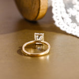 2 CT Emerald Pave Moissanite Engagement Ring