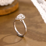 2 CT Emerald Pave Moissanite Engagement Ring