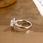 2 CT Emerald Pave Moissanite Engagement Ring