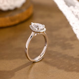 2 CT Emerald Pave Moissanite Engagement Ring