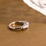 2 CT Emerald Pave Moissanite Engagement Ring