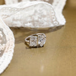 2 CT Emerald Pave Moissanite Engagement Ring