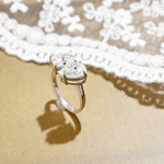 2 CT Emerald Pave Moissanite Engagement Ring