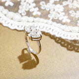 2 CT Emerald Pave Moissanite Engagement Ring
