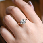 2 CT Emerald Pave Moissanite Engagement Ring