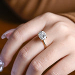 2 CT Emerald Pave Moissanite Engagement Ring