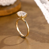 2 CT Emerald Pave Moissanite Engagement Ring