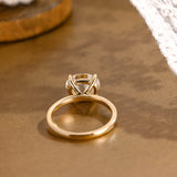 2 CT Emerald Pave Moissanite Engagement Ring