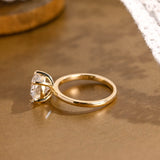 2 CT Emerald Pave Moissanite Engagement Ring