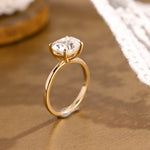 2 CT Emerald Pave Moissanite Engagement Ring