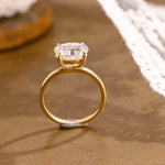 2 CT Emerald Pave Moissanite Engagement Ring