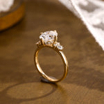 2 CT Emerald Pave Moissanite Engagement Ring