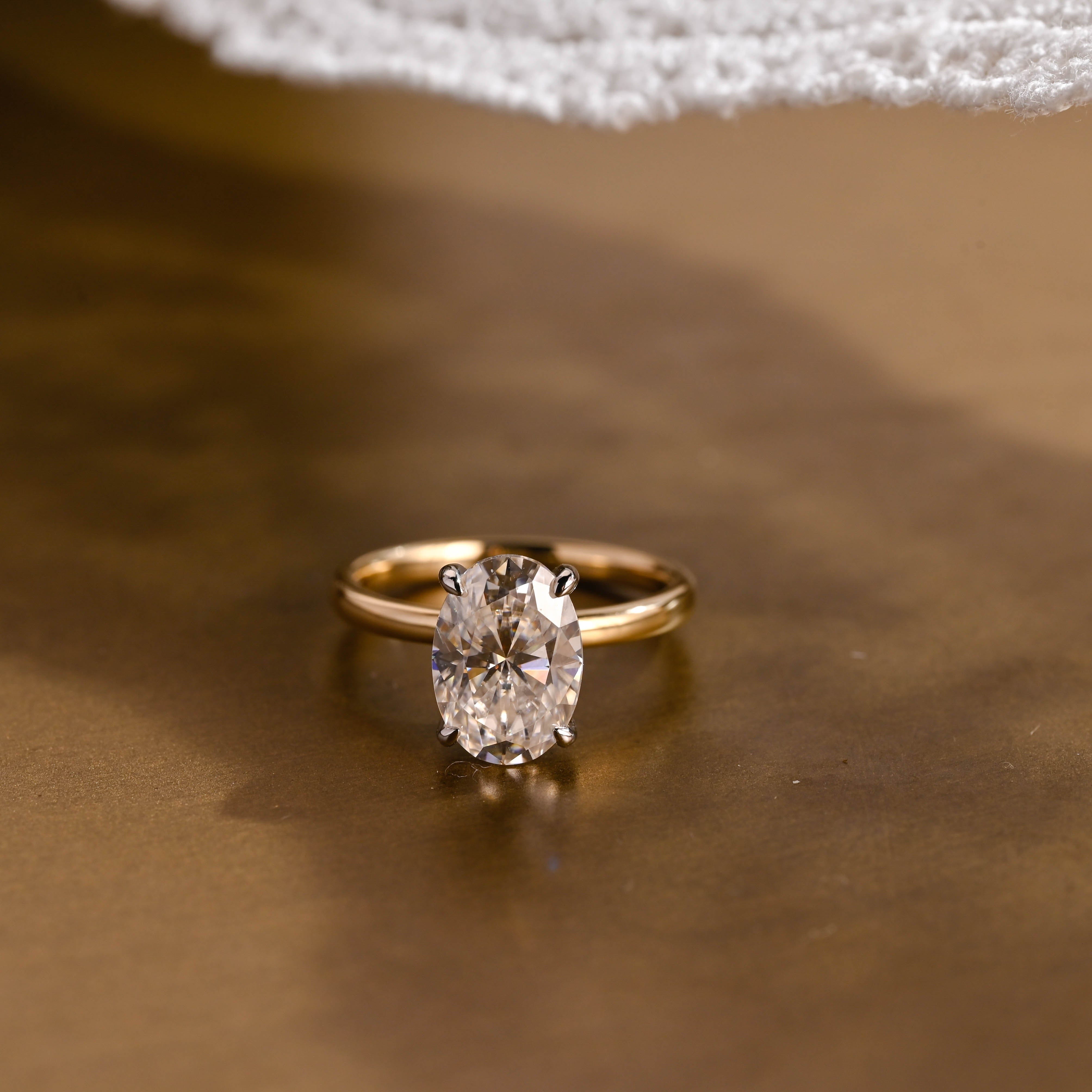 2 CT Emerald Pave Moissanite Engagement Ring