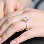 2 CT Emerald Pave Moissanite Engagement Ring