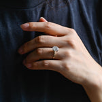 2 CT Emerald Pave Moissanite Engagement Ring