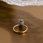 2 CT Emerald Pave Moissanite Engagement Ring