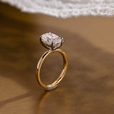 2 CT Emerald Pave Moissanite Engagement Ring